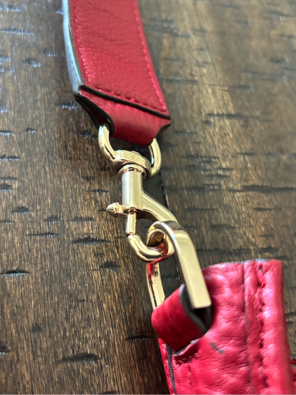 Rebecca Minkoff Red Crossbody Unlined Leather Purse with Silver Studs - Picture 5 of 10